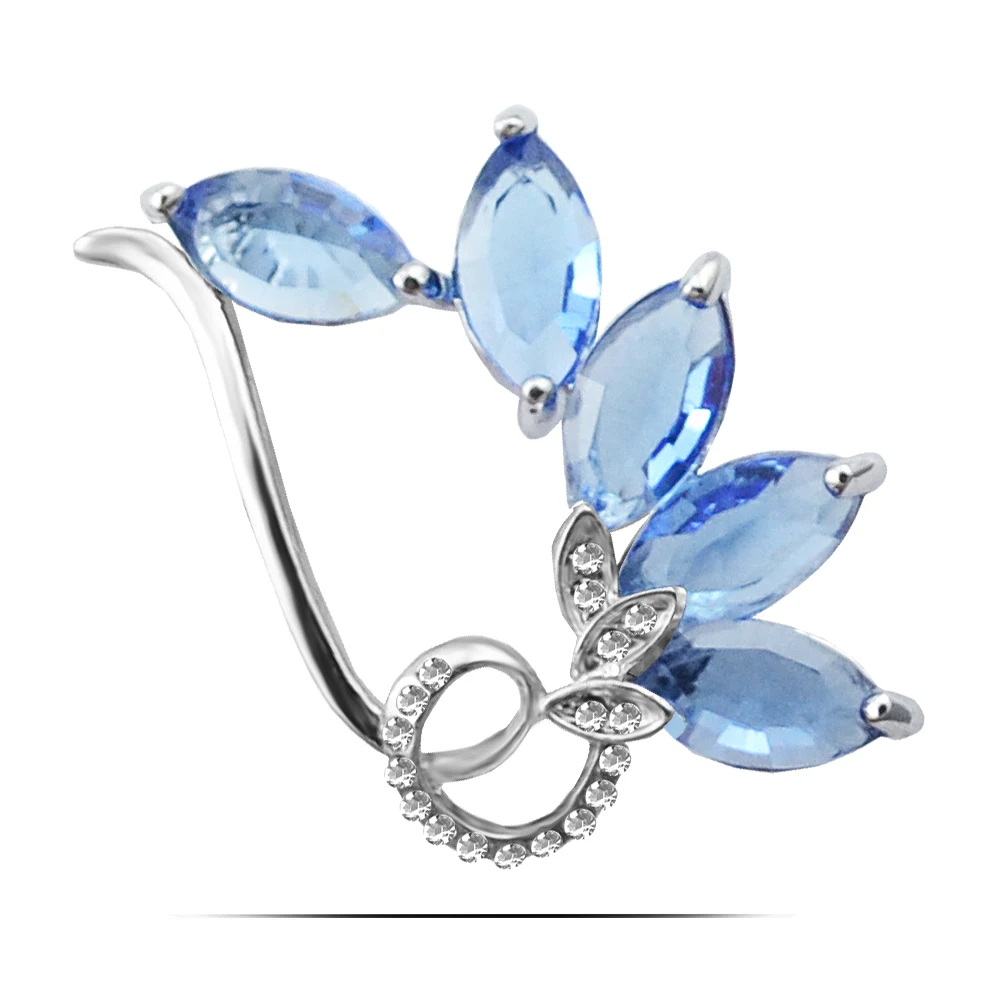 B015 Циркон воротник брошь для Для женщин золото и серебро Цвет горный хрусталь