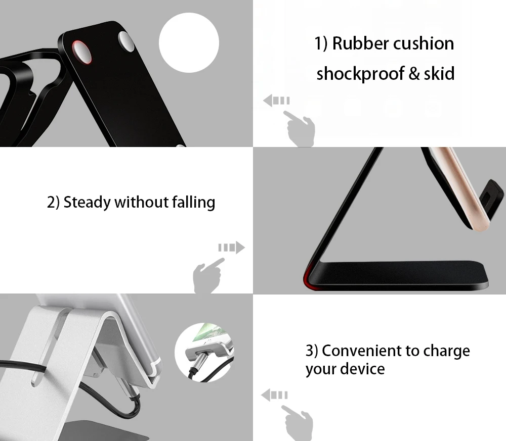 Ascromy универсальная Алюминиевая Подставка для планшета для iPad Pro 11 10,5 samsung таблетки 10,1 дюймов телефон мини поддержка планшета