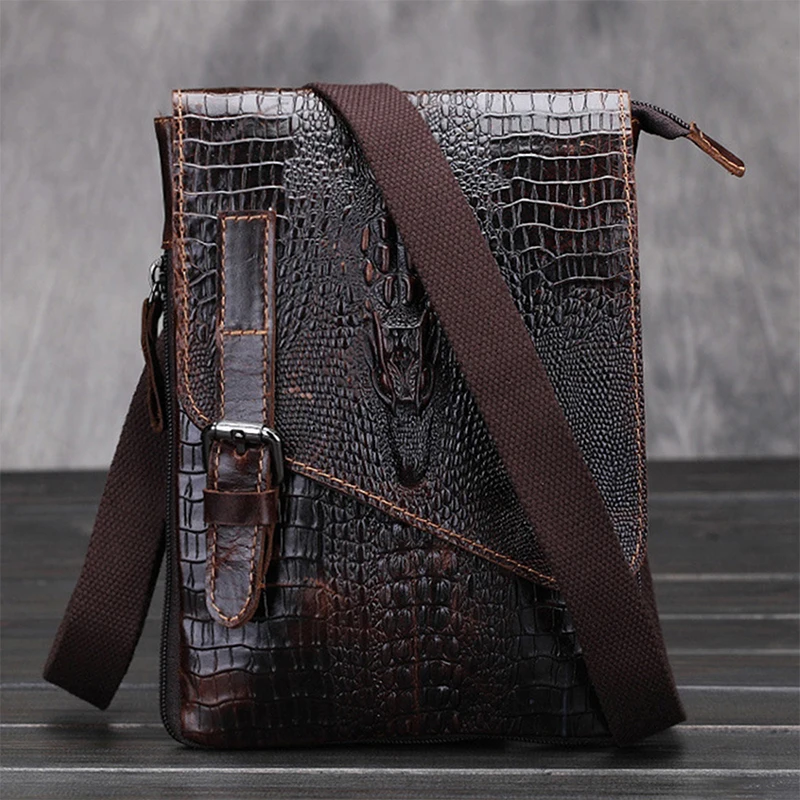 Мужская сумка на одно плечо из 100% натуральной кожи винтажная сумка-мессенджер