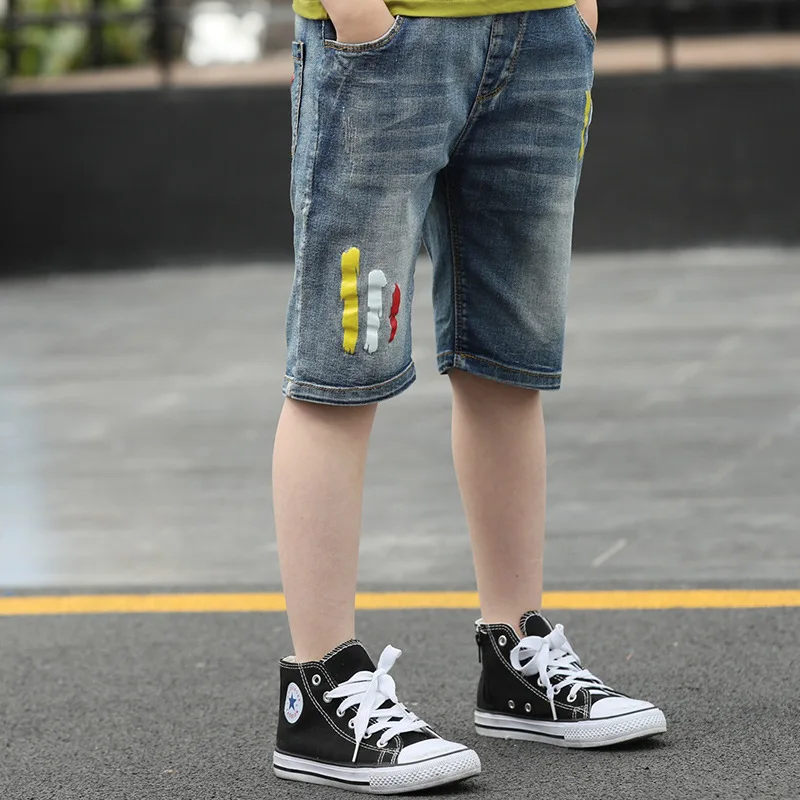 Новинка Лидер продаж 2018 летние модные винтажные джинсовые штаны с эластичным