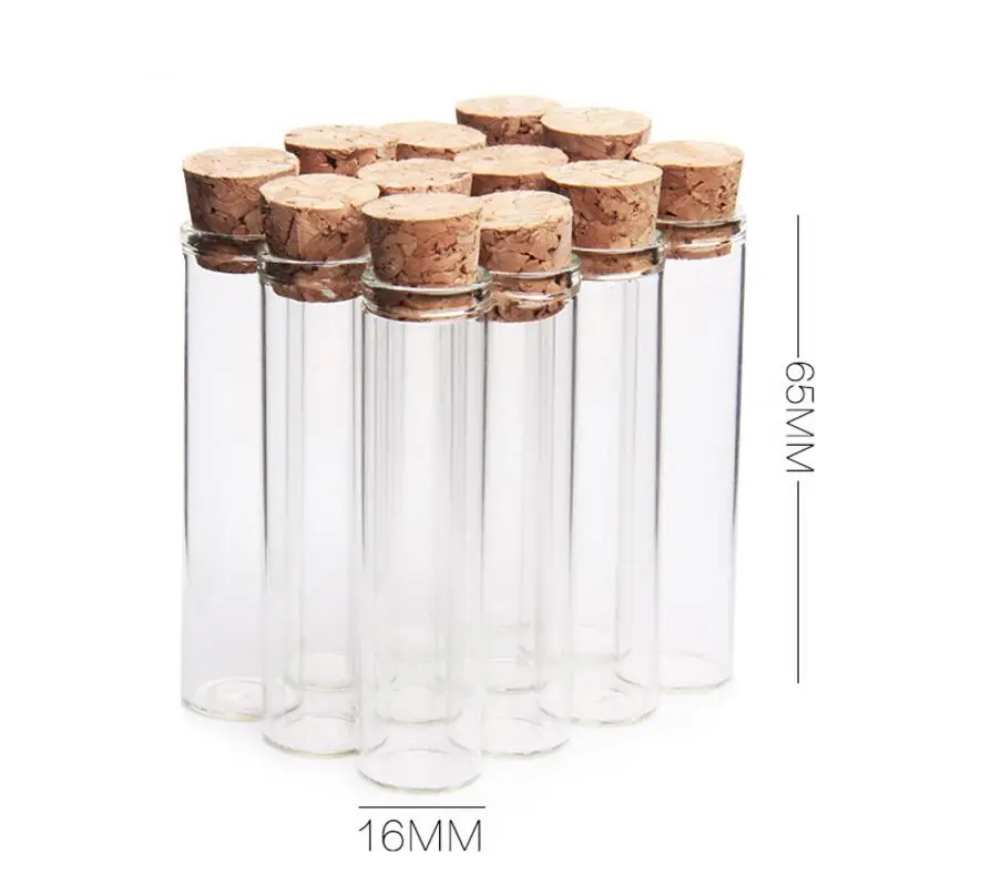 2000 шт./лот 6 мл Милая прозрачная стеклянная трубка с пробкой куб. См пустая