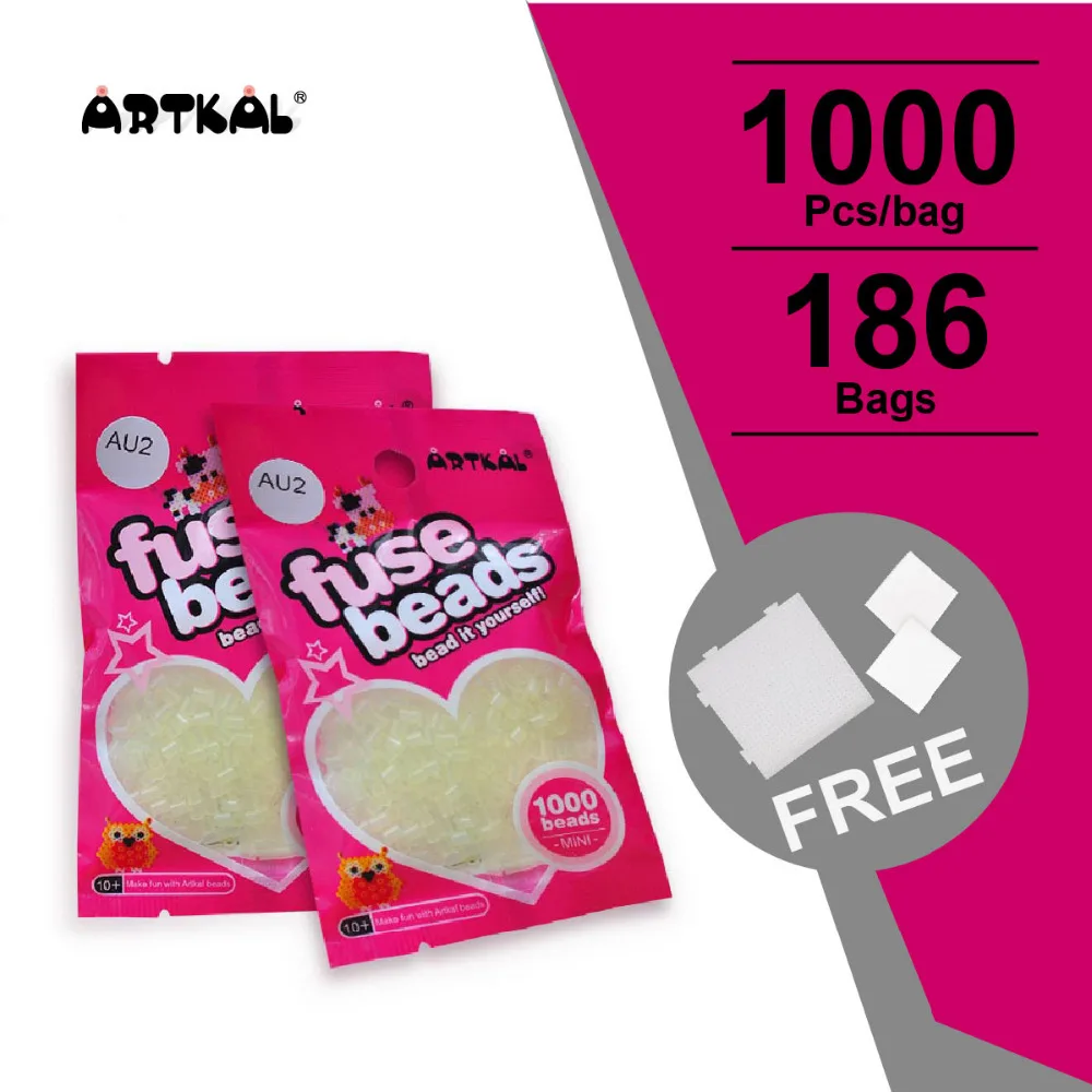 186 цветов Artkal 1000 штук пакет эксклюзивные мягкие плавкие мини бусины развивающие