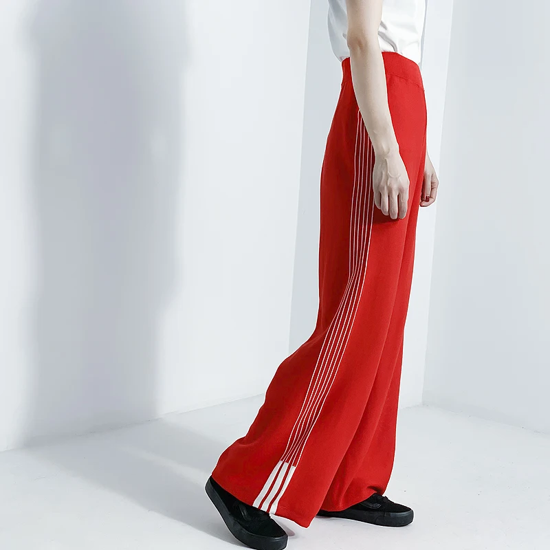 Palazzo Pants Promotion Rayon Acrylic Loose None 2019 Autumn New Women's Trousers Ice Knitted Wide Leg Casual Knit Women | Женская