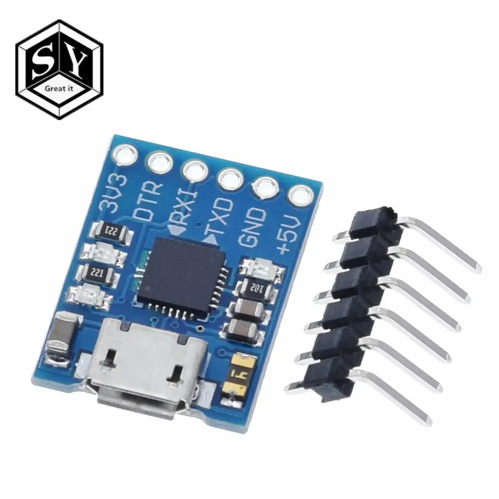 1 шт. модуль Great IT CJMCU CP2102 MICRO USB для UART TTL 6 контактный последовательный конвертер STC