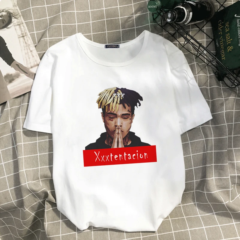 Xxxtentacion Летняя женская модная повседневная футболка большого размера в стиле хип-хоп S-2XL футболка с коротким рукавом с рисунком