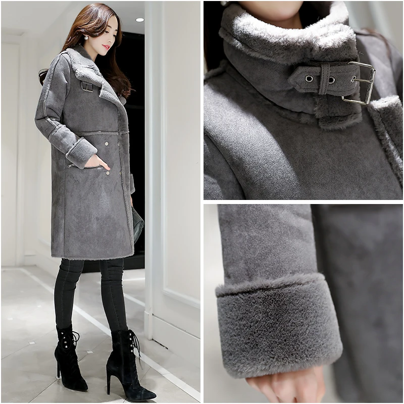 Зимняя куртка женские 2017 Новый стиль Мода тонкий средней длины зимние большой