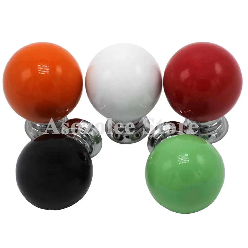 Candy Color Ceramic Cabinet Door Handles Kitchen Cupboard Round Knobs Furniture Dresser Drawer Pulls | Обустройство дома