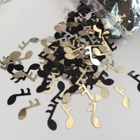 1000 pcs wedding table scatters confetti music notes lrg blk sliver music note confetti