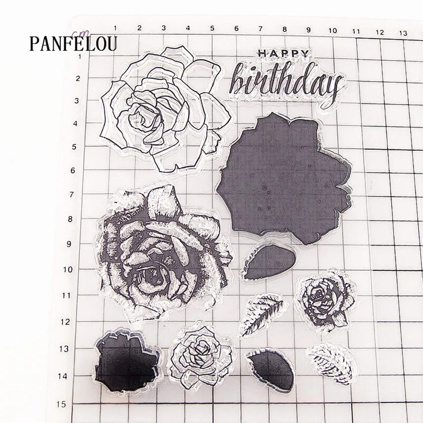 PANFELOU многослойный розовый прозрачный силиконовый штамп/печать для DIY