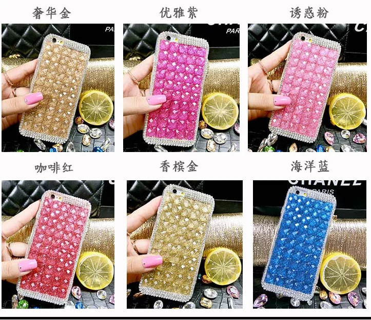 Оптовая цена завода новый роскошный bling телефон bagfor motorola e2 case cover для apple diy