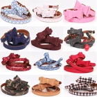 Кожаный ошейник для собаки с бантом, поводок для кошки, колейра, ошейник для питомца, милый воротник Перро для собак Gatos, мопс, чихуахуа, аксессуары для собак