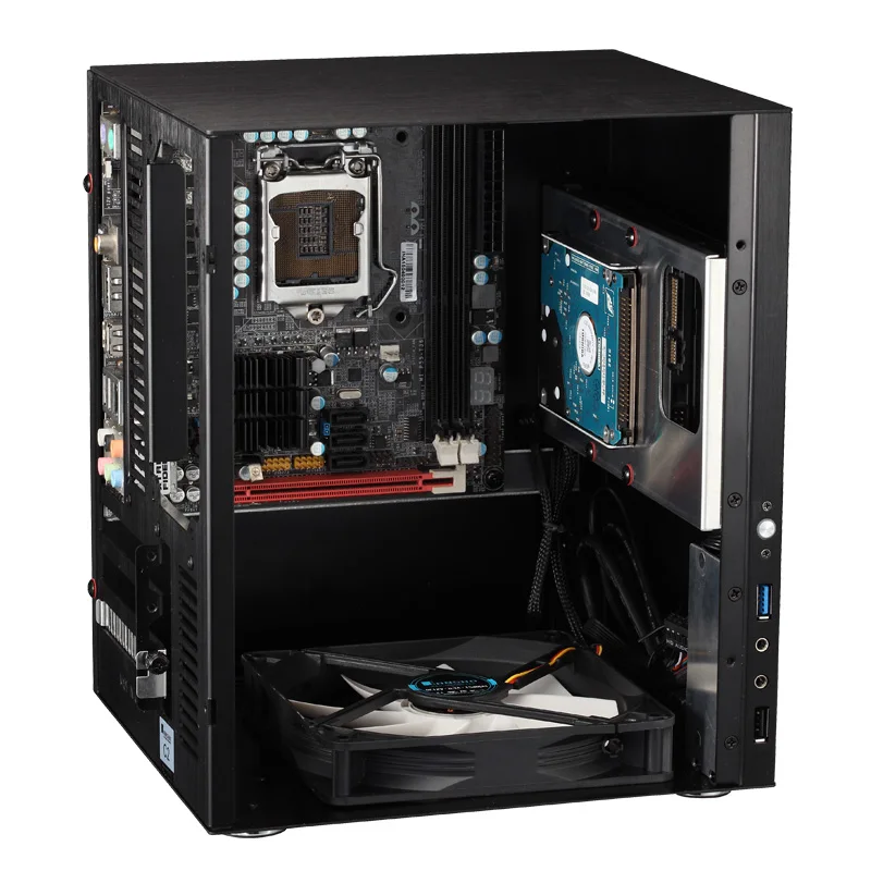 Серебристый алюминиевый чехол Jonsbo C2 для компьютера Mini ITX MATX Micro Atx USB3.0 игровой
