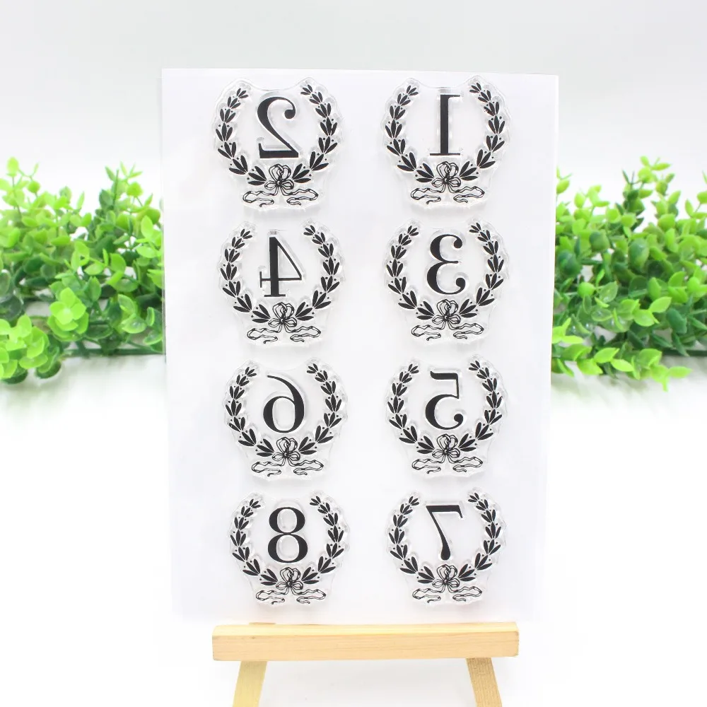 

Garland number Transparent Clear Silicone Stamp/Seal for DIY scrapbooking/photo album Decorative clear stamp sheets