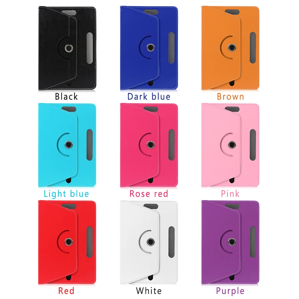 360 Degree Rotating Universal Tablet Case PU Leather Cover For Samsung Galaxy Tab 7 8 9 10.1 inch Android Tablet PC