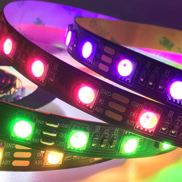 DC12V SK6812 5050SMD RGBW(аналогичный WS2812b) 4 в 1 60 светодиодов/Pisxels/m; индивидуальная Адресуемая Светодиодная лента IP30/IP65/IP67