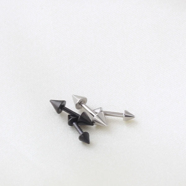 1 пара модные панк рок заклепки Спайк из нержавеющей стали мужские женские серьги
