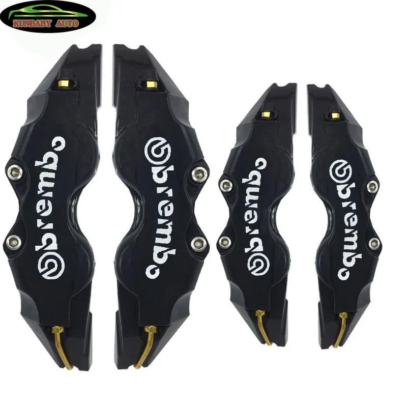Black ABS пластик белая бумага Brembo логотип дисковый тормозной суппорт крышки размер L/M/S для всех автомобилей модель 3 - Название цвета: Black