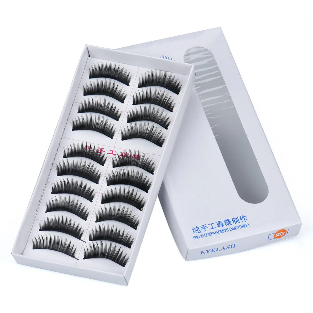 False Eyelash Makeup 10 Pairs Natural Long Fake Eye Lashes Handmade Thick Eyelashes P# 827 | Красота и здоровье