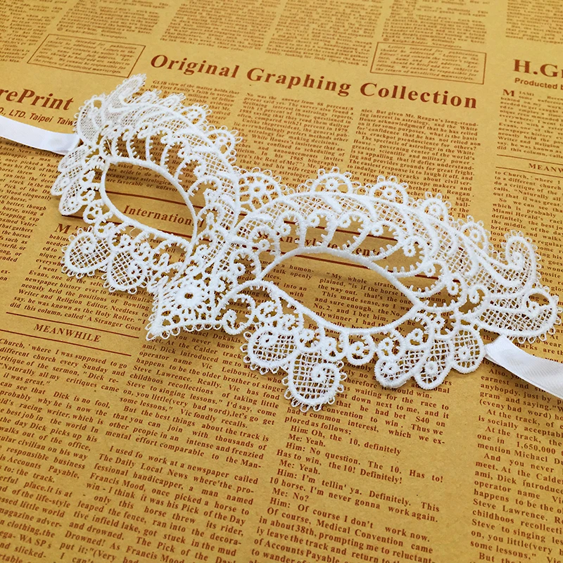 Милая Pet 1 шт. черно-белая сексуальная женская кружевная маска с вырезом для глаз
