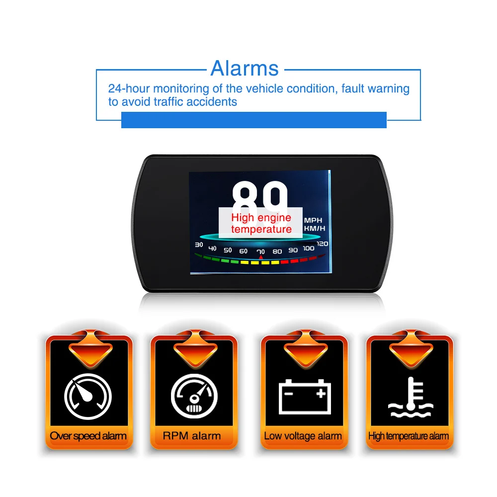 Автомобильный дисплей OBD2 HUD измеритель скорости воды температуры проектор OBDSPACE