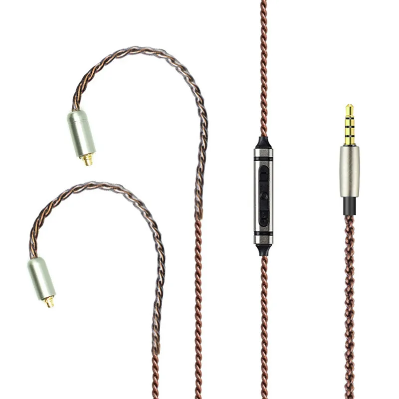 

FAAEAL MMCX Cable in Earphones 3.5mm Jack Plug Audio Upgrad Replace Wire MMCX Cables with Microphone 3 buttons for mmcx Earbuds