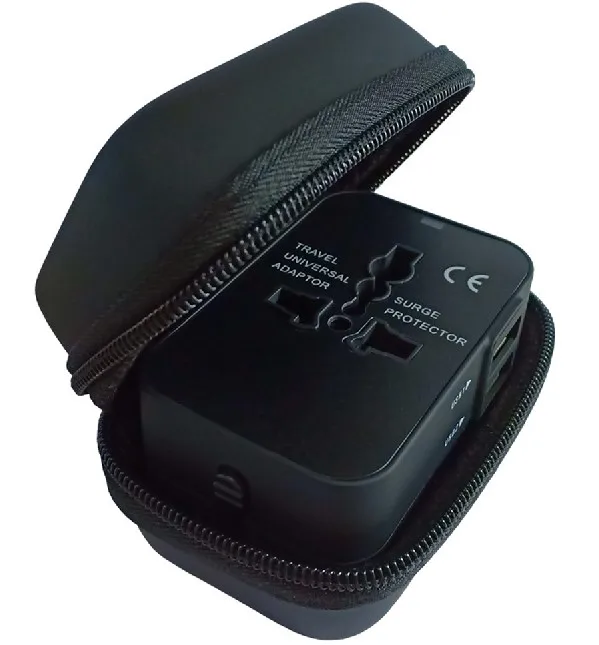 With usb 5v 2.1A Все в одном Универсальный международный штепсельный адаптер 2 USB порта мир Путешествия AC зарядное устройство адаптер с AU US UK EU конвертер штекер - Цвет: With usb 5v 2.1A