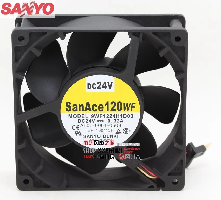 Для Sanyo 9WF1224H1D03 12038 12 см 120 мм DC 24V 0.32A оригинальный позолоченный охлаждающий