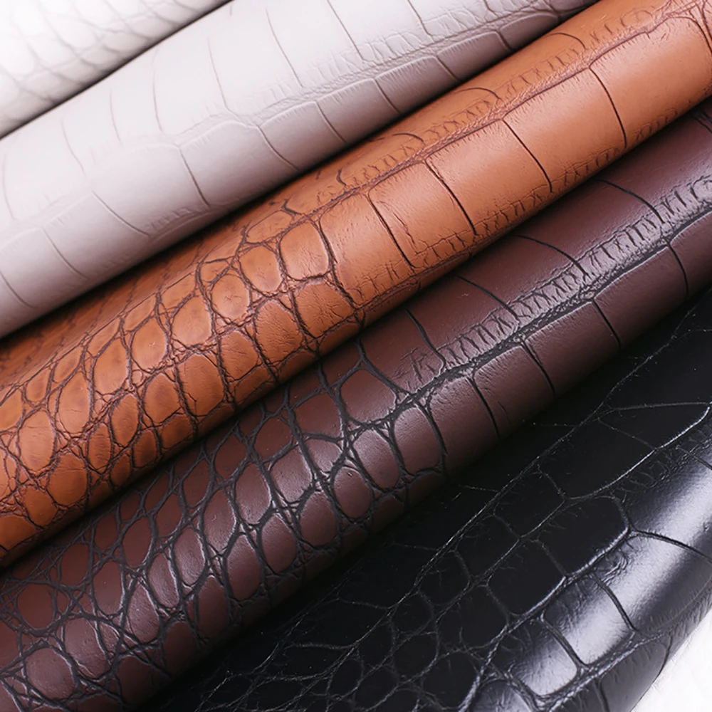 

Sanbest Crocodile PVC Faux Leather Fabric for Shoes Bag Luggage 100*138CM DIY Accessories Craft 0.8mm Synthetic Leather