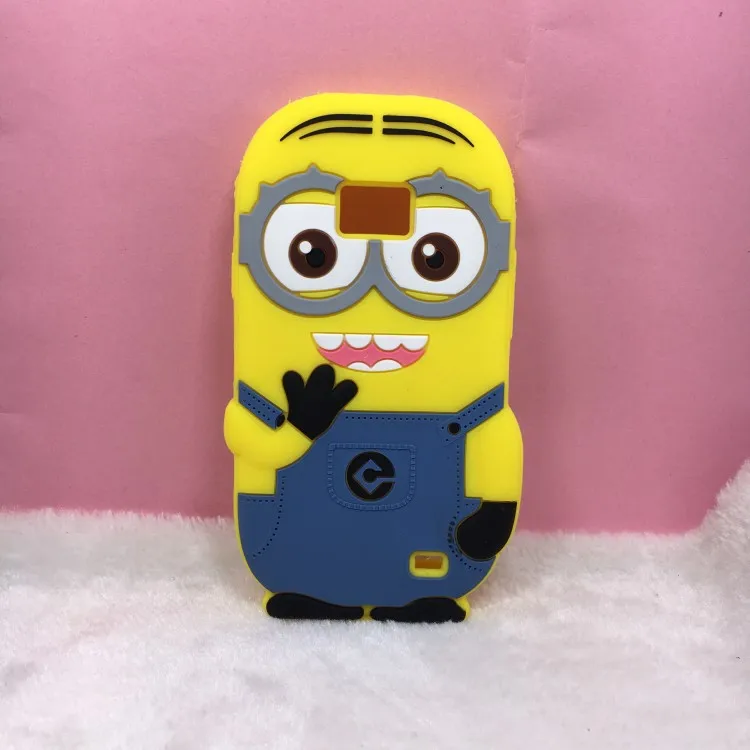 Для Samsung Galaxy S2 i9100 сумка Роскошные 3D Симпатичный мягкий Миньоны кремния обложка