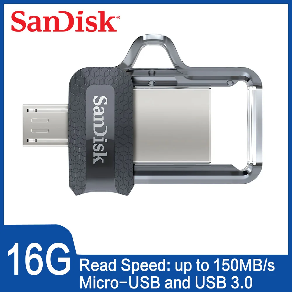 SanDisk OTG 32 Гб USB флеш накопитель 64 ГБ 128 ультра двойной 16 3 0 флешка Android телефон