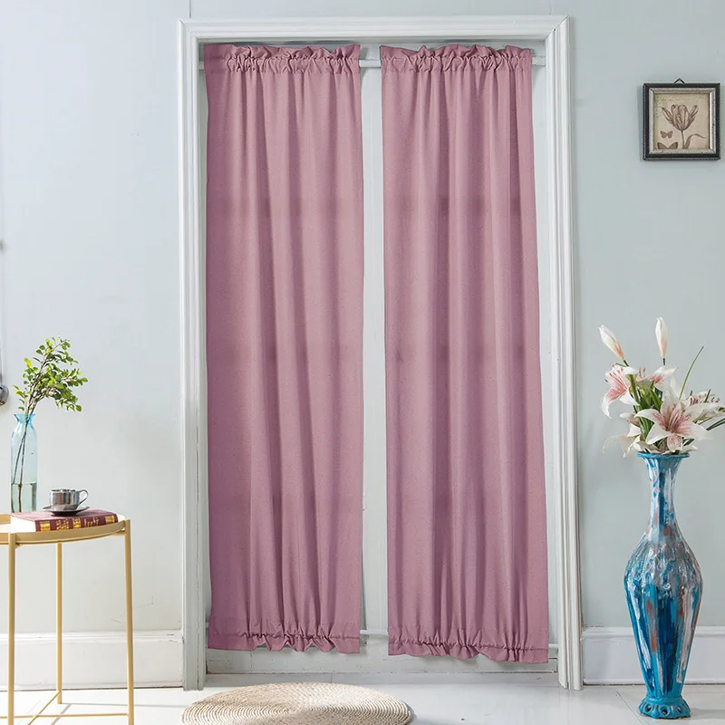 Solid Short Curtains For Living Room Blackout French Kitchen Home Decor Finished Single Panel Window Cortinas | Дом и сад