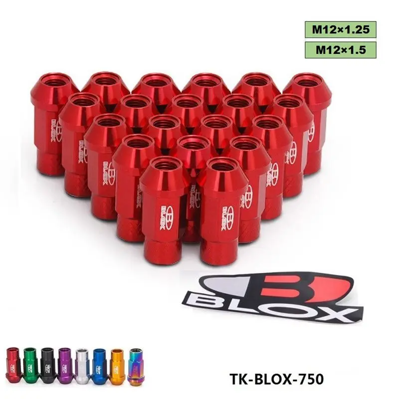 BLOX колесные гайки M12x1.5/M12x1.25 гоночные гайки/колесный винт 7075 Алюминиевый AF-BLOX-750-ALBZ