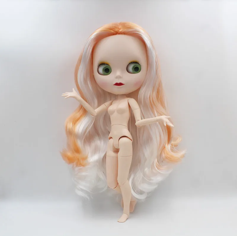 Бесплатная доставка BJD шарнир RBL-755 DIY Обнаженная кукла Blyth подарок на день рождения для девочки 4 цвета большие глаза куклы с красивыми волосами милая игрушка
