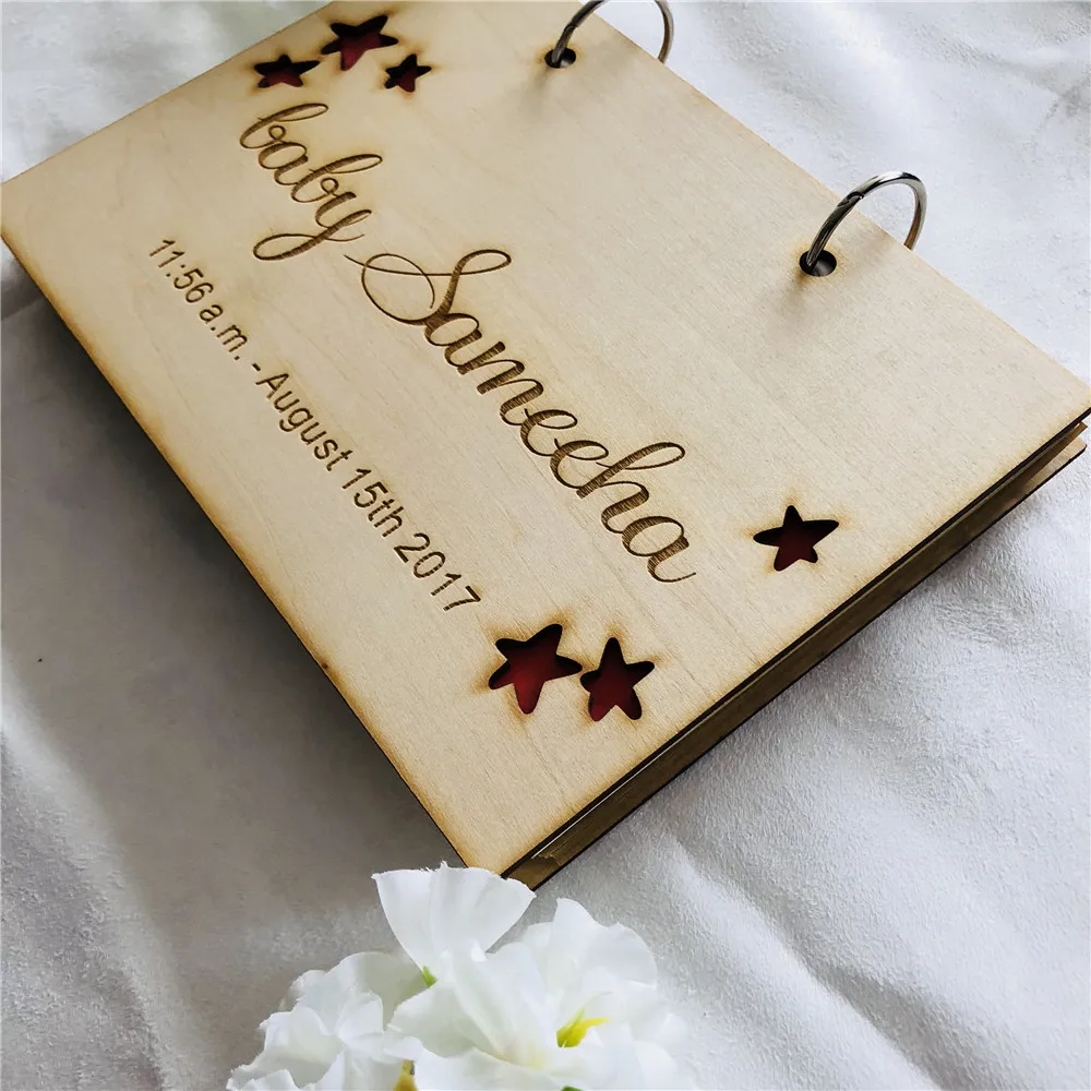 Детские книги для журнала книги Baby Shower подарок для мамы детские книги памяти Беременность журнал индивидуальный деревянный Гостевая книга