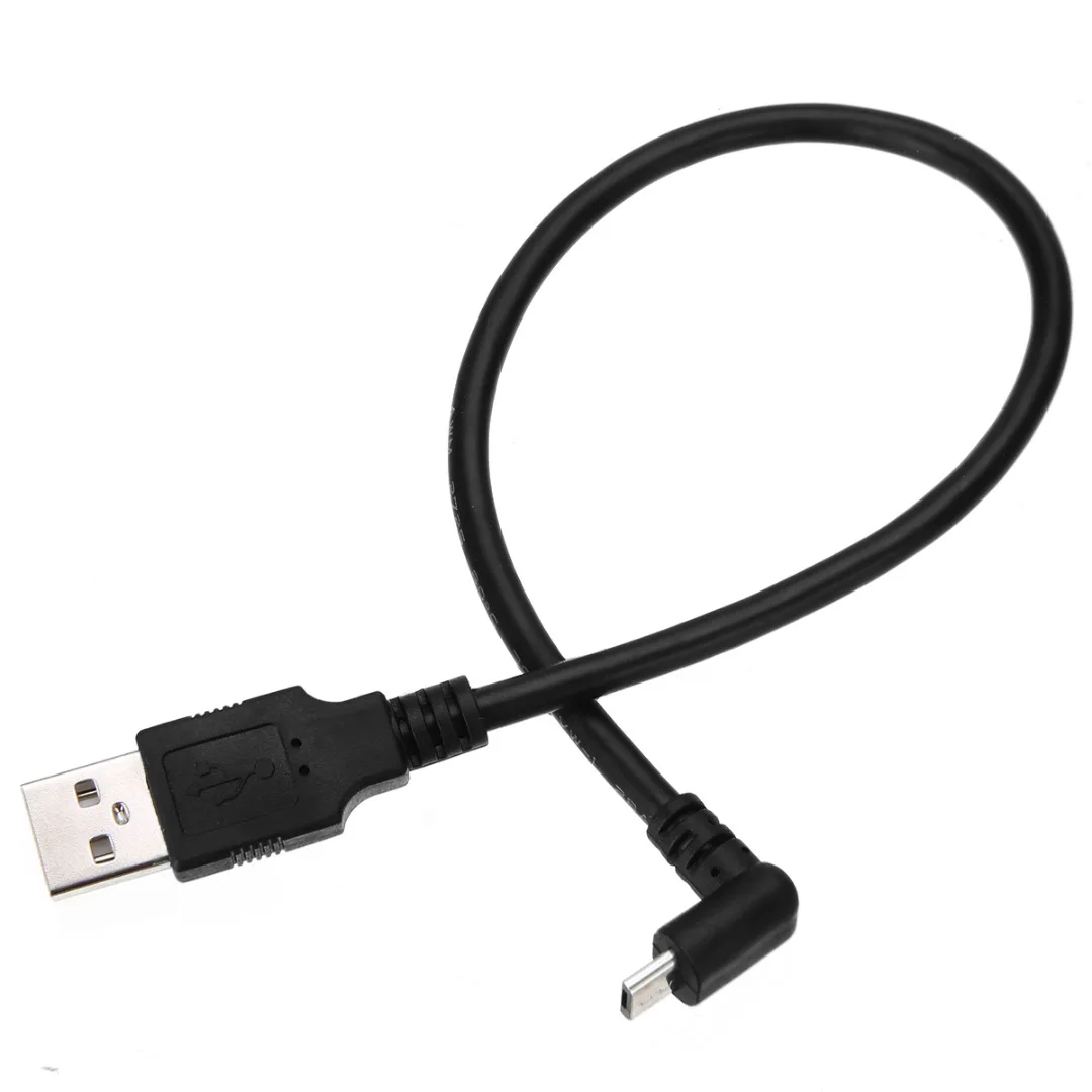 Вверх/вниз/влево/вправо Тип USB кабель для передачи данных разъем провода 30 см USB 2,0 A папа влево вправо 90 градусов Угол Micro Usb кабель Шнур