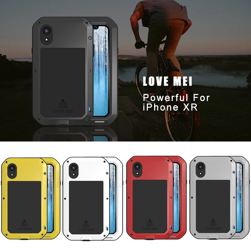 

For iphone XR Case Waterproof Cover for iphone XR Aluminum Metal Shockproof Case For iphoneXR Full Protection Cover