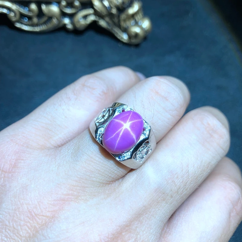 Кольцо сильной силы для мужчин Крутое кольцо с рубиновым Камнем в виде розовой