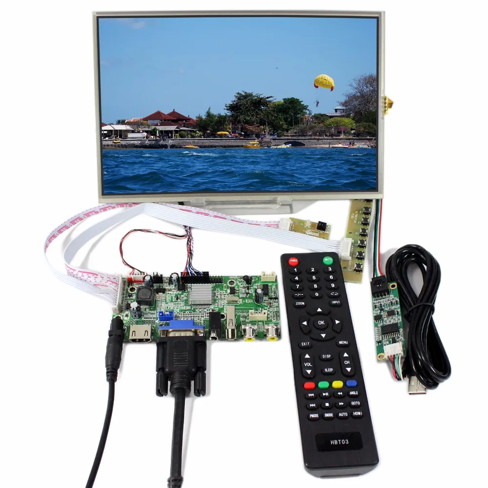 

HD MI VGA AV Audio USB LCD Controller Board 10.1" B101EW05 1280x800 Touch LCD
