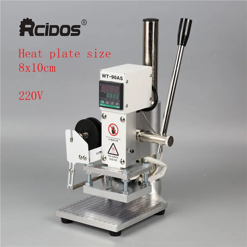Foil Hold8x10cm 220V Однотонное Алюминий стол WT-90AS RCIDOS кожа бронзового цвета, машина для горячего тиснения фольгой, 110 V/220 V, с фольговым покрытием, держатель для туалетной бумаги - Цвет: Foil Hold8x10cm 220V