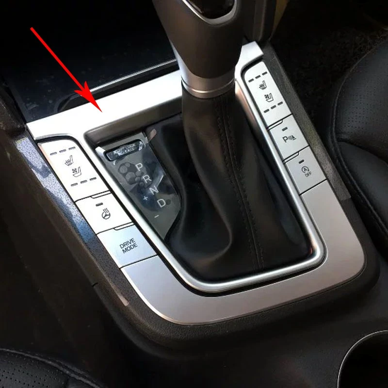 

For Hyundai Elantra Avante 2016 2017 6th Chrome Car Interior Center Control Consoles Gear Box Cover Trim Protectors Molding