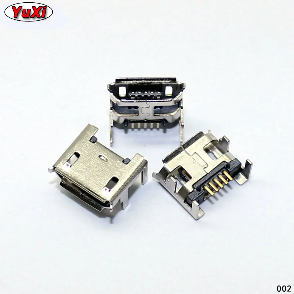 Юйси 10 шт. разъем Micro USB 5pin гнездо usb четыре ноги 5P вставки пластины сиденья зарядки