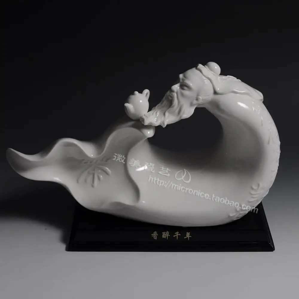 

Dehua ceramic incense drunk Millennium Lu Yu Decoration Crafts / Accessories furnishings decoration home decoration on the move