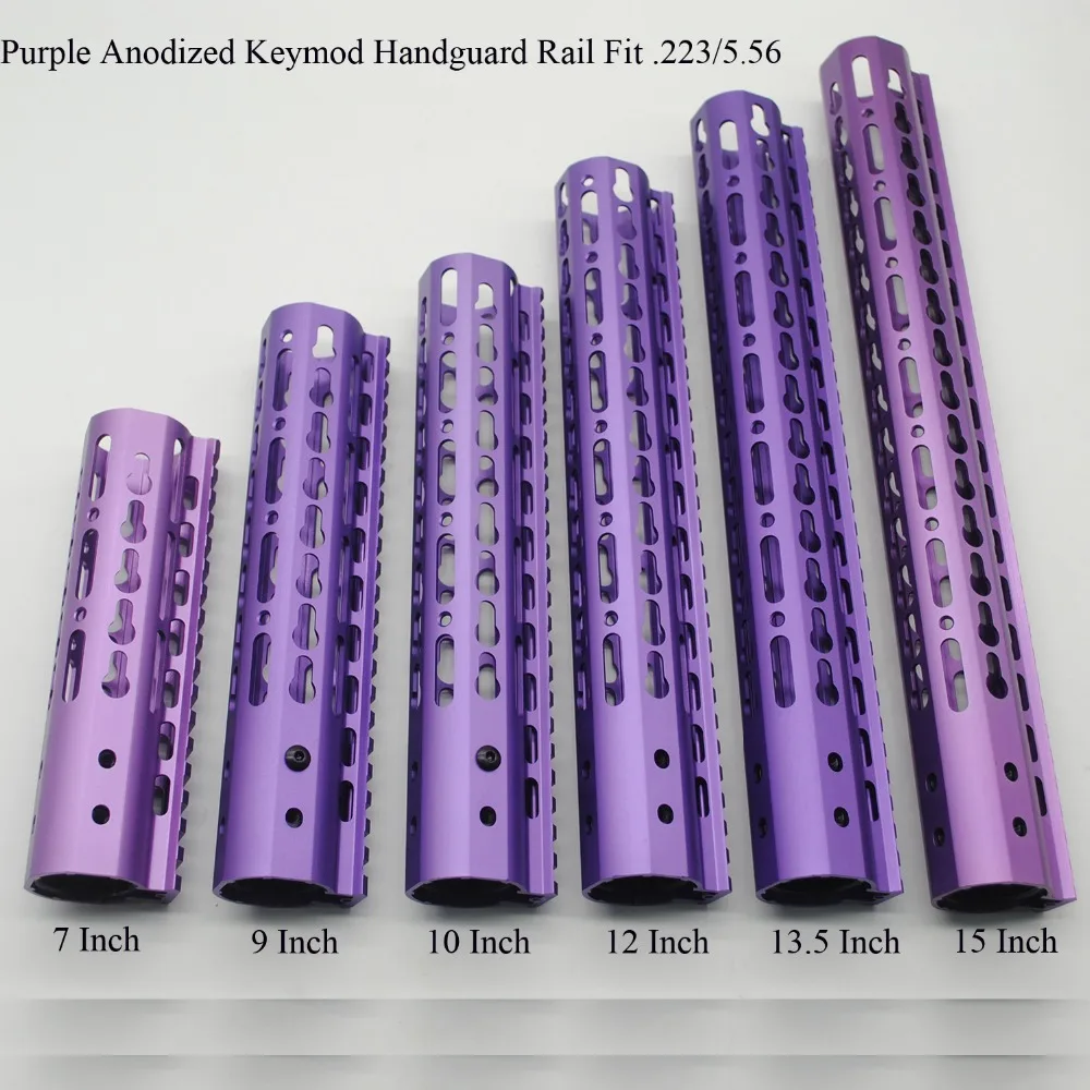 TriRock " 9" 1" 12" 13. 5'1" дюймовый Сверхлегкий Keymod трубчатое Цевье Picatinny Mount System_unique фиолетовый анодированный