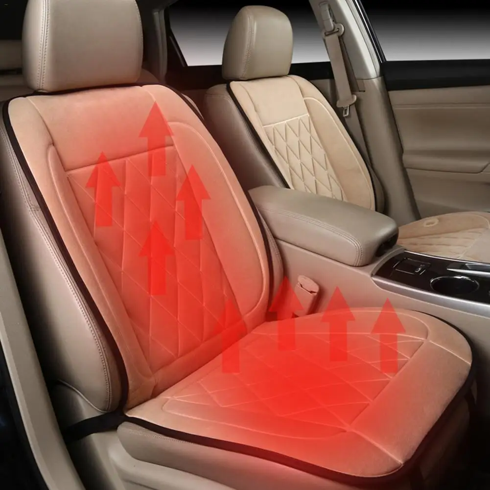 

New Car Diamond Cashmere Heating Cushion Plush Heater Pad Heating Car Warmer