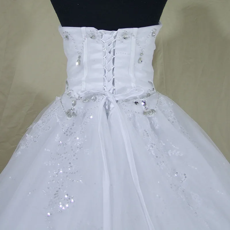 

QQ Lover 2019 The Latest Luxury Beads Big Train Wedding Dresses Ball Gown Wedding Gowns Bride Dress