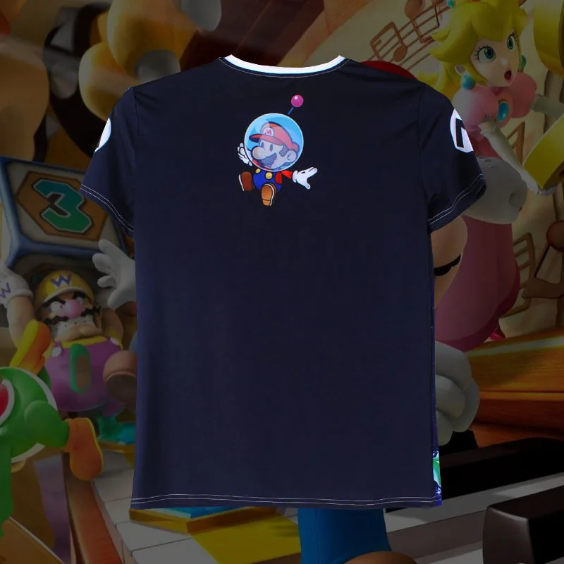 Косплей аниме футболка Супер Марио Мужская/Женская Топ Летние повседневные