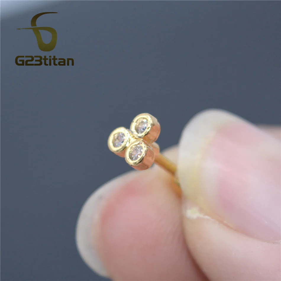 Серьги с кристаллом из циркона 16G Медицинская сталь Хрящ Уха Пирсинг для пупка Штанга пирсинг уха верхняя Лабрет, украшения для пирсинга