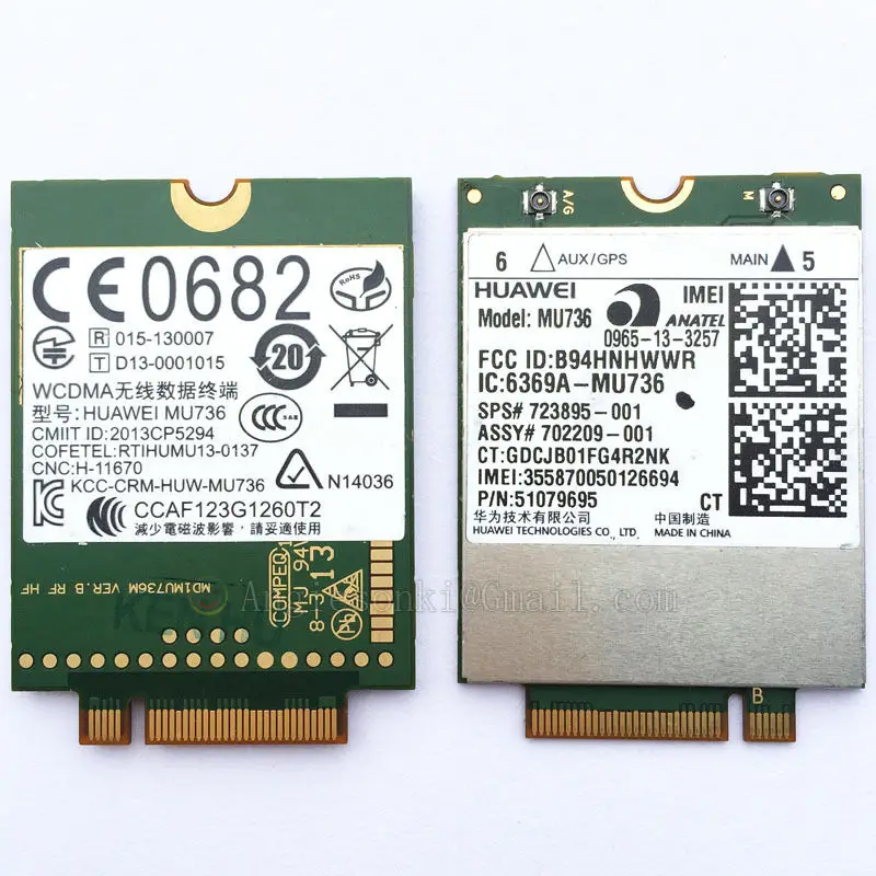 Модуль для карт Huawei MU736 3G WWAN 723985 001 748599 HP ProBook 430 440 640 645 650 655 G1 ZBook 17 EliteBook 850 820 G1|module|module