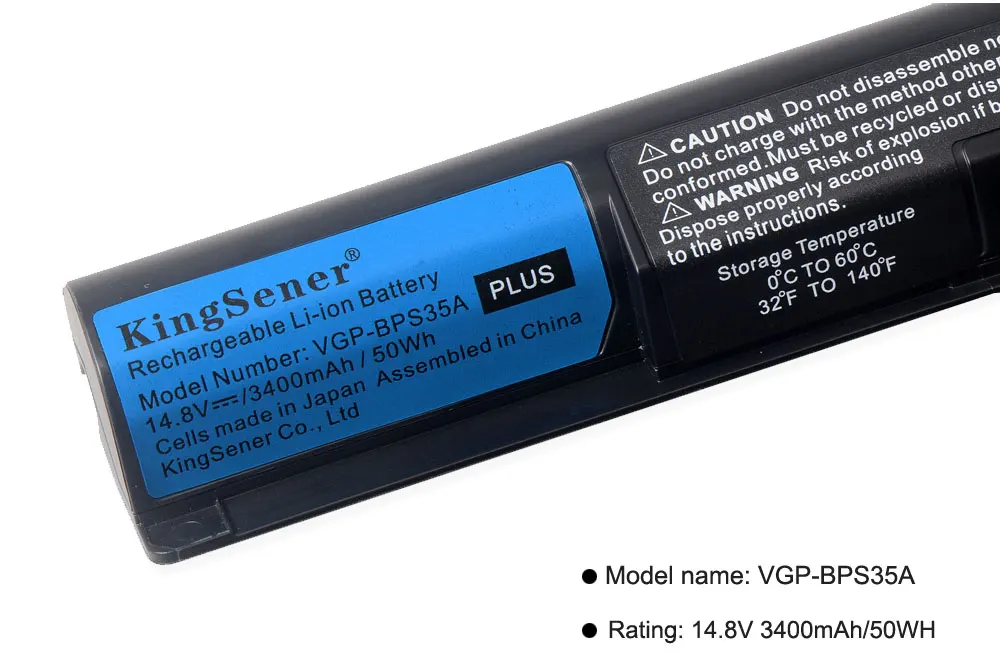 KingSener японская ячеечная VGP-BPS35A Батарея для SONY Vaio подходит 14E 15E SVF1521A2E SVF15217SC SVF14215SC SVF15218SC BPS35 BPS35A