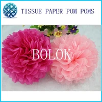 50pcs 10 25cm pom poms ball enchanted diy tissue paper pom poms w ribbonsweddings woodland decorations
